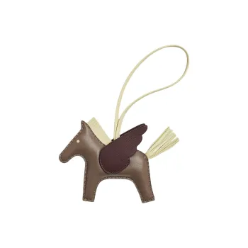 HERMES Rodeo Pegase Milo Sheepskin With Swift Calfskin Bag Charm Bag Accessory Women's Brown & Coffee