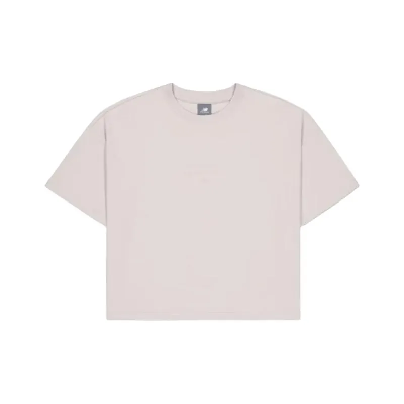 New Balance Drop Shoulder Sleeve T Shirt Women's Pink-0