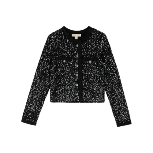 MICHAEL KORS Sequined Metallic Stretch Knit Jacket