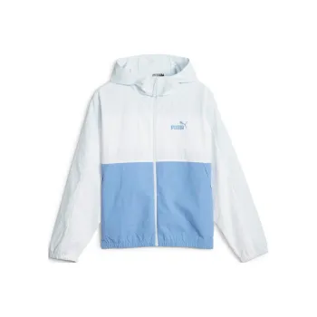 PUMA Oversized Hooded Windbreaker Jacket Women's Blue
