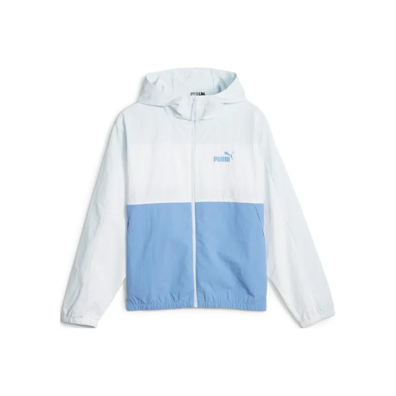PUMA Oversized Hooded Windbreaker Jacket Women's Blue-0
