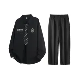 Black Black Strap Tie Clothing Sets