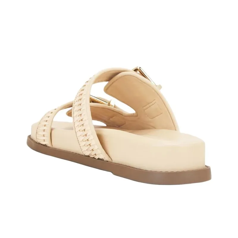 Schutz Slide Slippers Women's Beige-3