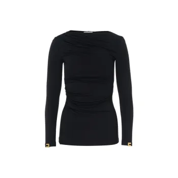 Elisabetta Franchi Draping Jersey Top