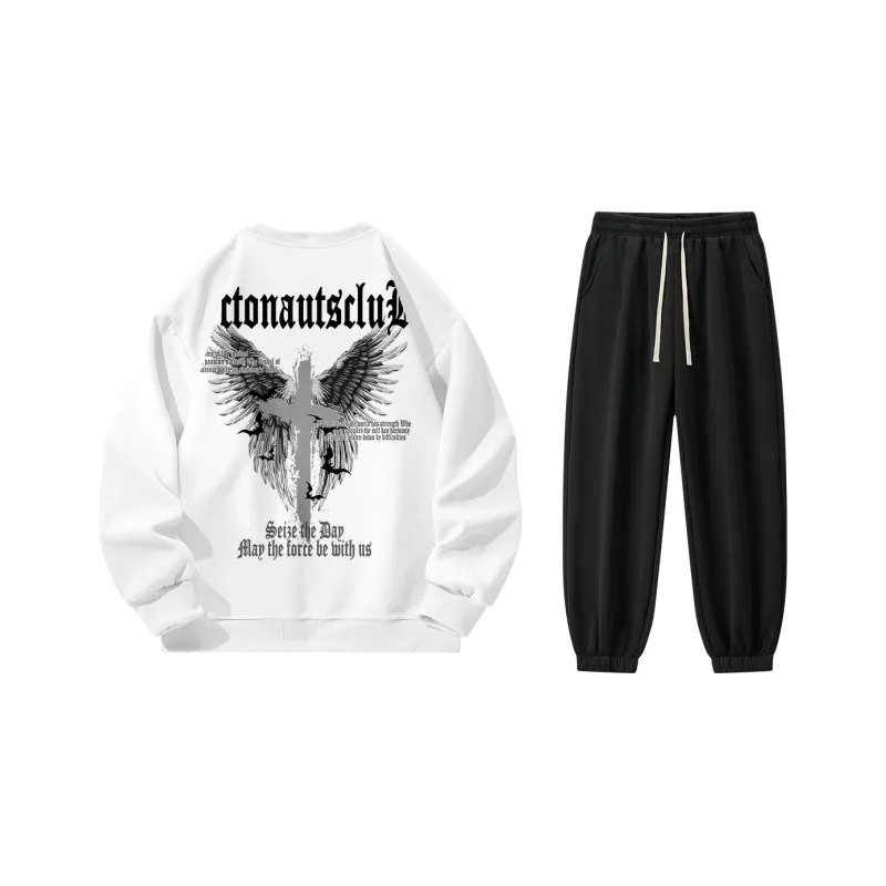 Small Columns Under The Sea Sweatshirt Set Unisex-0