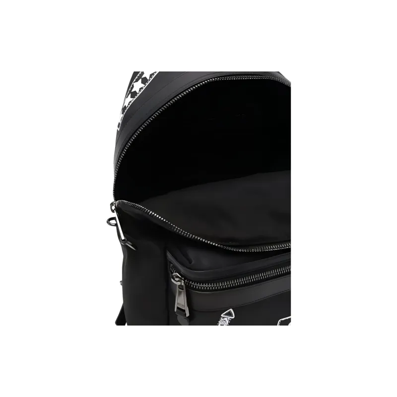 MOSCHINO Polyester Backpack Unisex Black-3