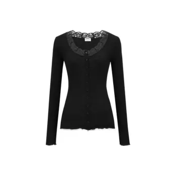SAINT LAURENT Laced Buttoned Cardigan