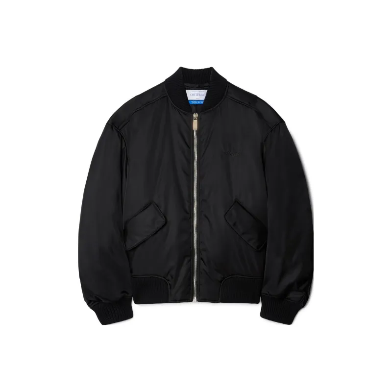 OFF WHITE Ny Gab Zip Up Bomber Jacket-0