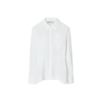 TORY BURCH Peplum Curved Hem Shirt