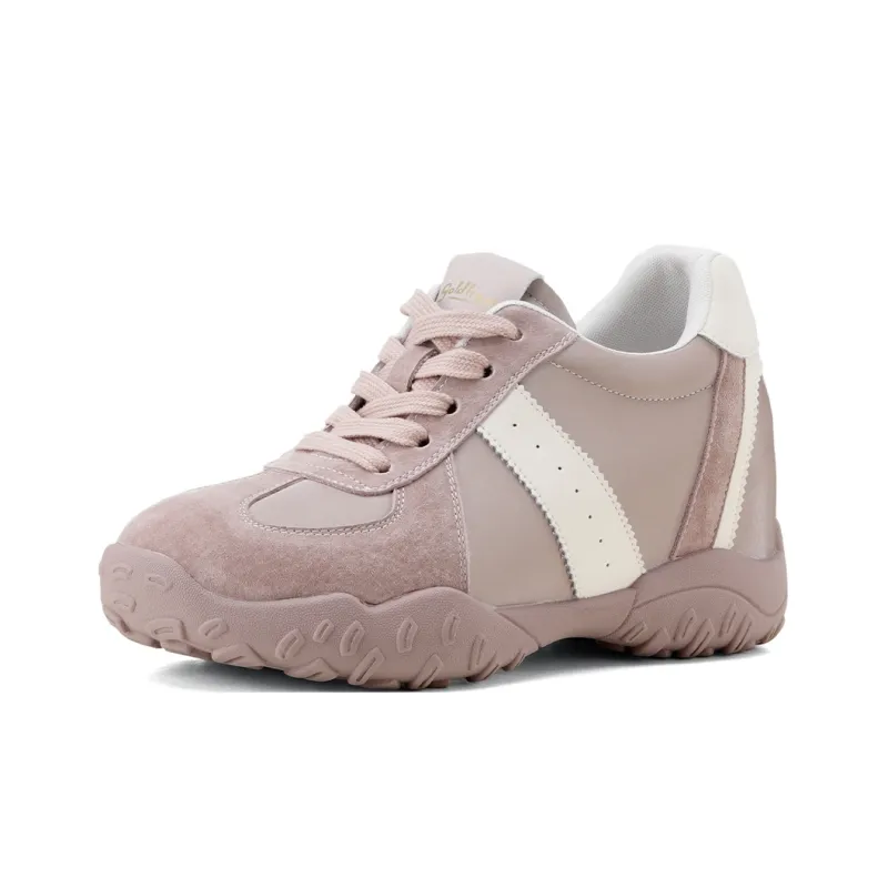 GOLDLION Cushioning, Abrasion Resistant, Breathable, Height Increasing Low Top Casual Shoes Women's-7