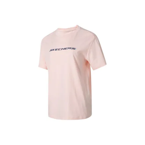 Skechers Drop Shoulder Sleeve T Shirt Women's Pearl Pink