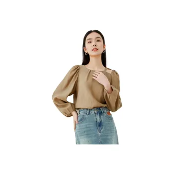 VIMLY Shirt Women's Light Coffee