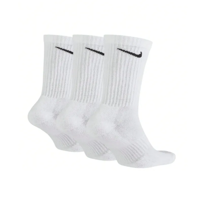 Nike Everyday Cushioned Crew Socks Mid Calf Socks Men's 3 Pack White-1