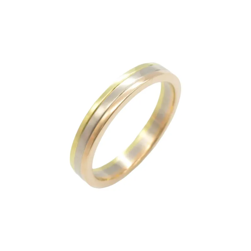 Cartier 2010s 18K Yellow White And Rose Gold Vendome Louis Ring-1