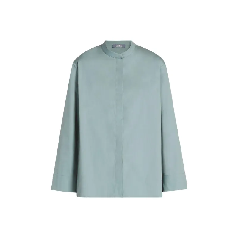 ’S MAX MARA Karina Collection Flared Poplin Shirt Shirt Women's Light Blue-0