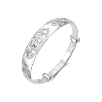 KING SIZE JEWELRY S999 Fine Silver Sterling Silver Bracelets Women's