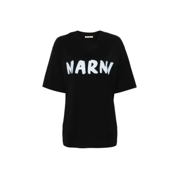 MARNI Logo print Cotton T shirt