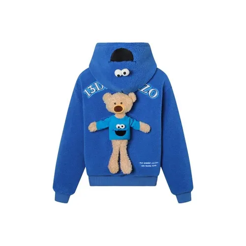 13 DEMARZO Sesame Street New Joint Series Sweatshirt Unisex Blue
