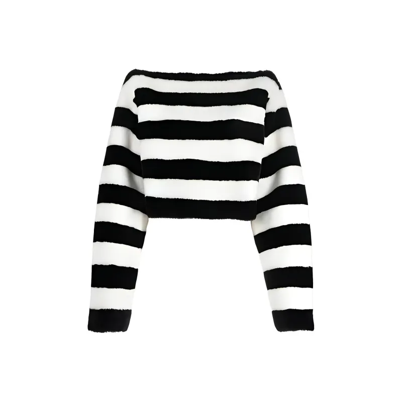 BALMAIN Boat neck Striped Jumper-0