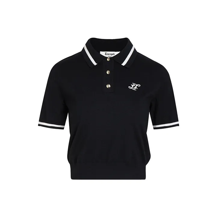 LIUREGALI Polo Shirts Women's Black-0