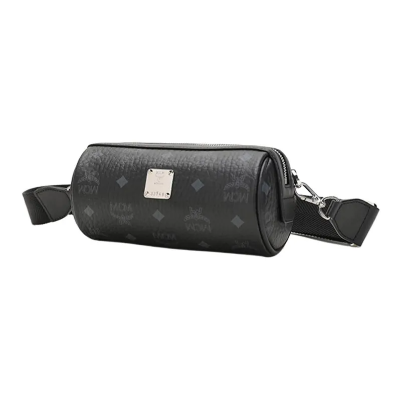 MCM Klassik Visetos Canvas With Leather Pillow Bag Crossbody Bag Mini Unisex Black-1