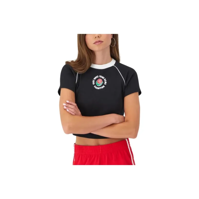 Champion Raglan Sleeve T-Shirt Women's Black/White-0