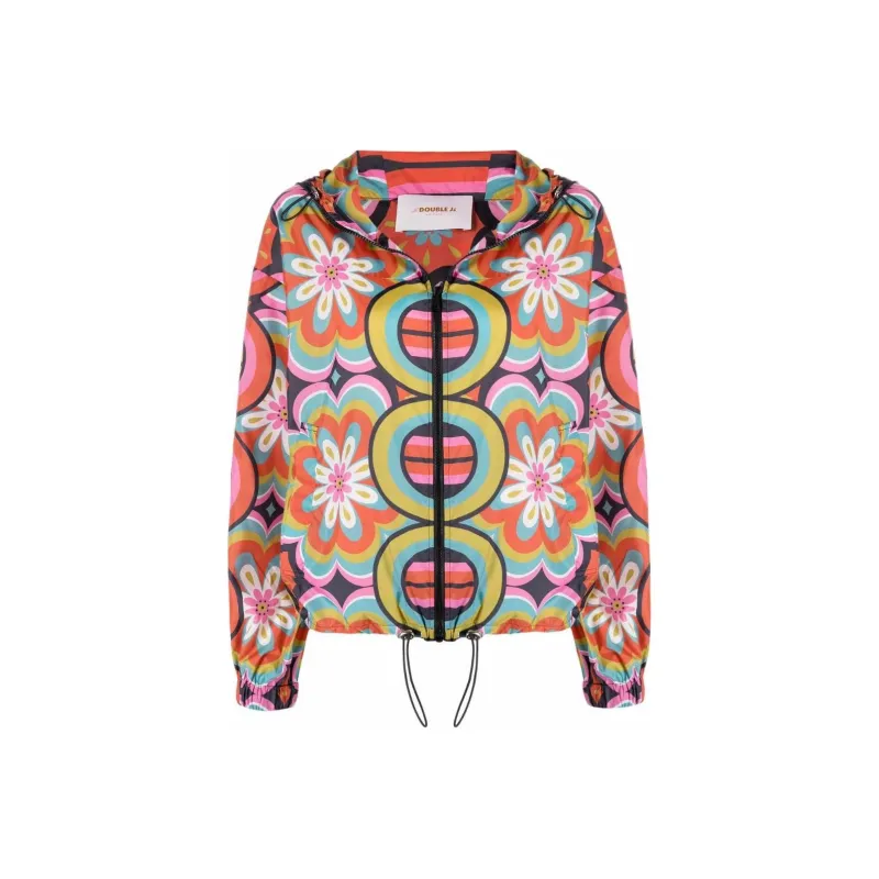 La DoubleJ Graphic-print Hooded Jacket-0