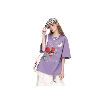 ELF SACK T Shirt Women's Heart Purple