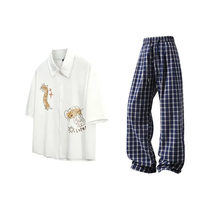 LIVINGTOWN Shirt Matching Set Unisex-6