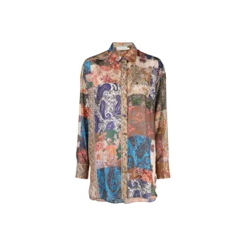 Zimmermann Graphic print Silk Shirt