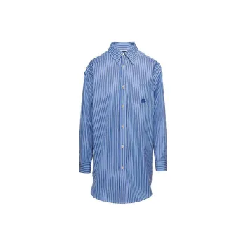 ETRO Logo Embroidered Striped Buttoned Shirt