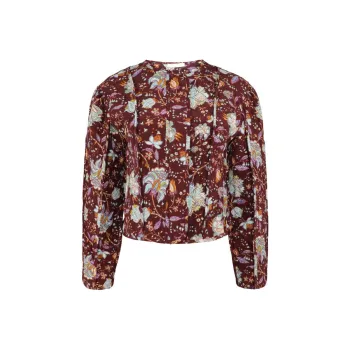 Ulla Johnson Dara Floral print Silk Blouse