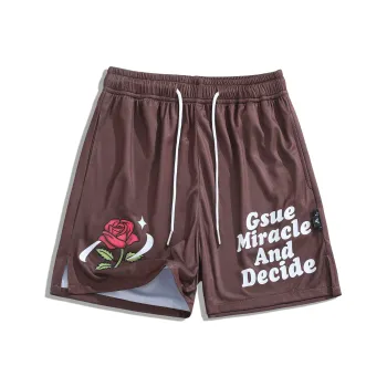 GSUE Casual Shorts Unisex Coffee Rose