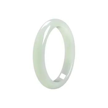 MUSHIFEN Hetian Jade Bangles Pale Greenish White Jade Women's