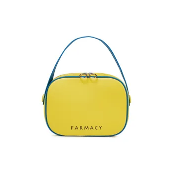 Farmacy PU Clutch Handbag Storage Bag Makeup Bag Regular Women's Yellow/Pink