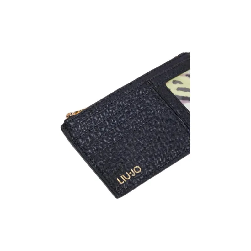 LIU·JO Logo Stamp Zipped Card Holder-4