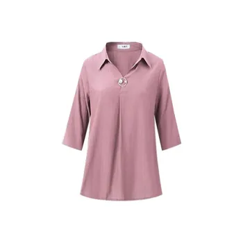 Mapping Chiffon Shirts Women's Pink