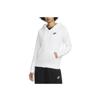 Nike Sportswear Women's Club Fleece Full Zip Hoodie White/Black