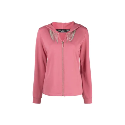 LIU·JO Crystal Embellished Chest Hoodie
