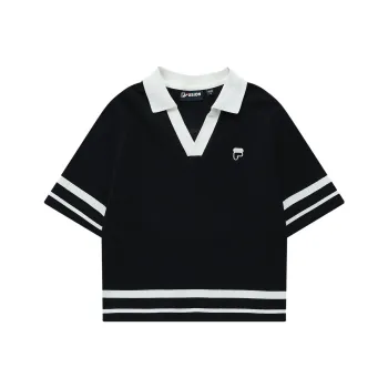 FILA FUSION Polo Shirt Women's Pitch Black