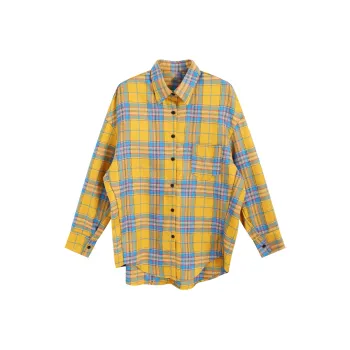 Garbege Shirt Women's Yellow Plaid