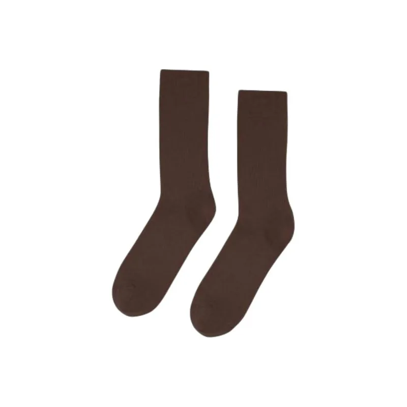 Colorful Standard Mid Calf Socks Unisex 1 Pack Brown-0