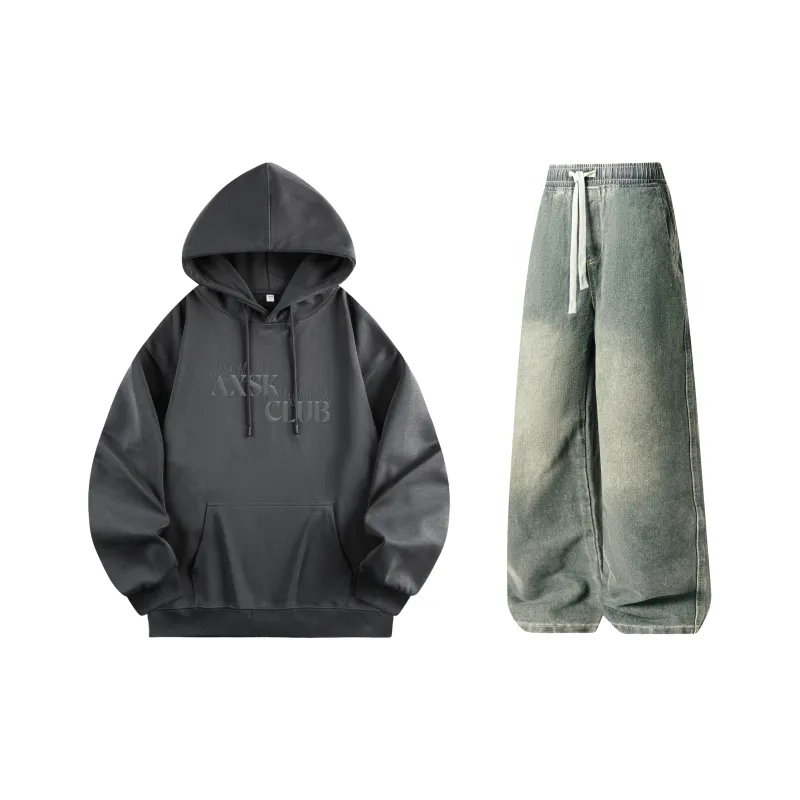 A.X.S.K Sweatshirt Sets Unisex-31