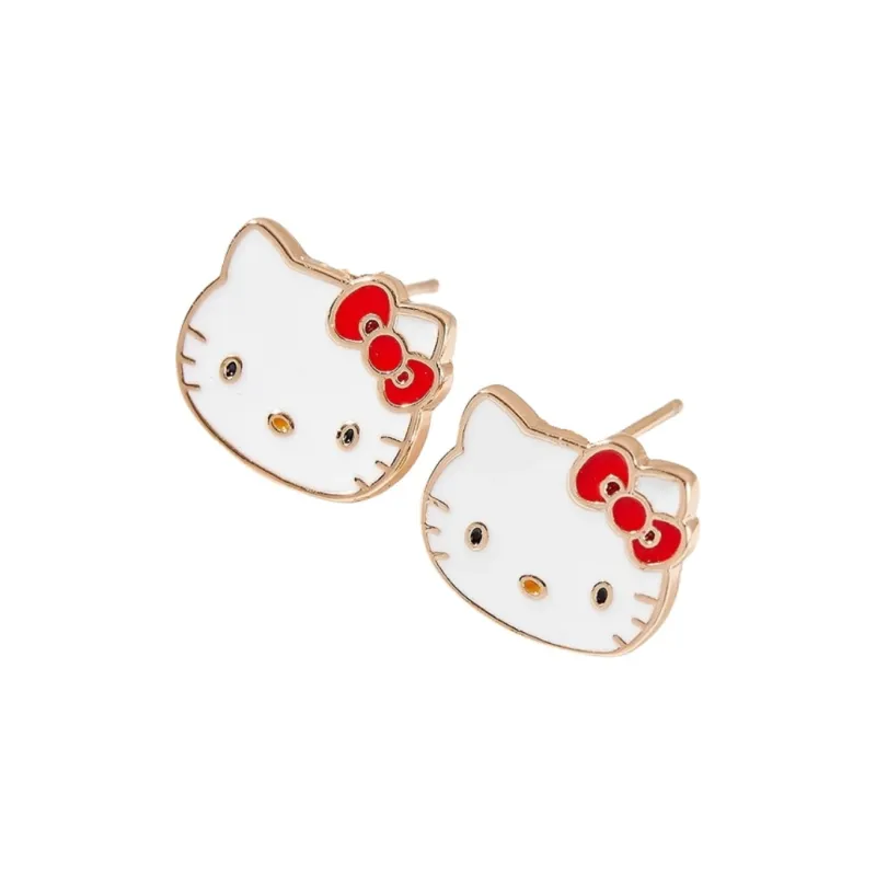 Sanrio x Hello Kitty Alloy Stud Earrings Women's-0