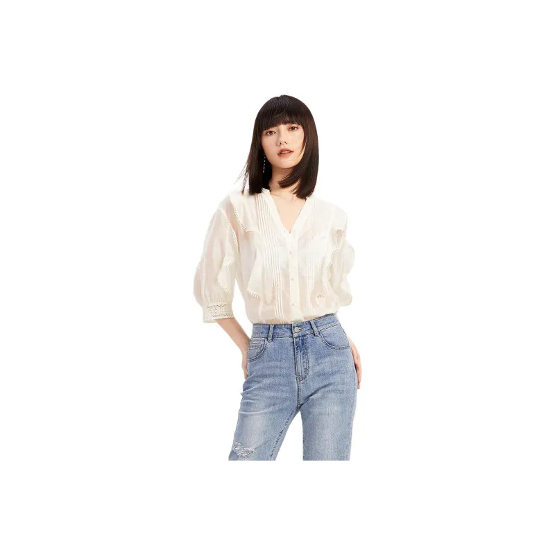 Hopeshow Shirts Women's Ecru 004-0