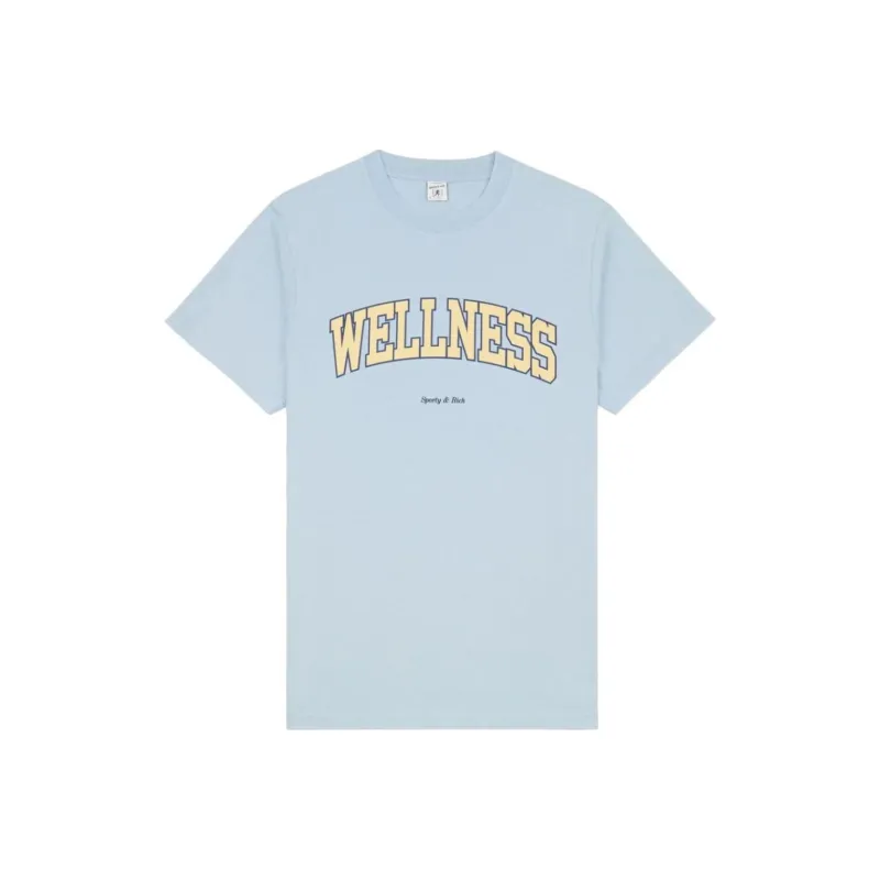 SPORTY & RICH Wellness Ivy T-Shirt 'China Blue/Almond/Navy'-0