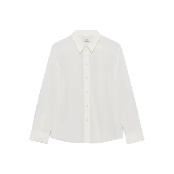 ARITZIA FW24 Wilfred Esme Silk Shirt Shirt Women's Light Birch/Light Birch