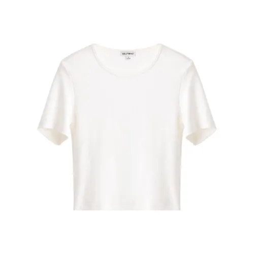 Self Who Regular T Shirt Women's White