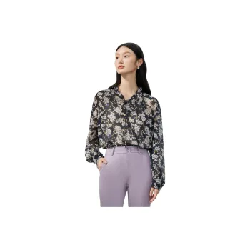 JZ. ANNAKRO Chiffon Shirts Women's Heather Black