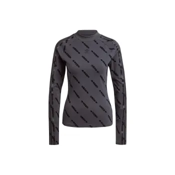 Adidas Originals LONG SLEEVE TOP T Shirt Women's Carbon Black